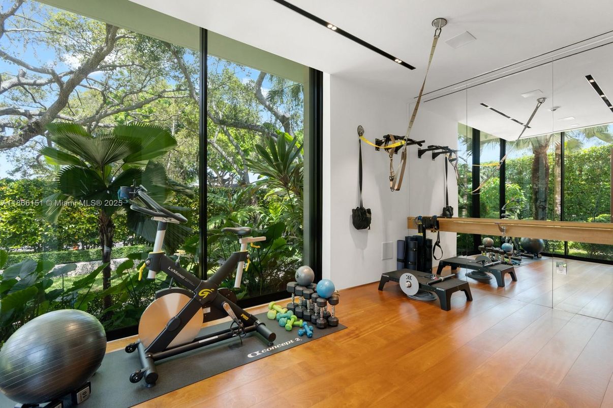 Fitness Equipment, Interior, Wood Texture Flooring