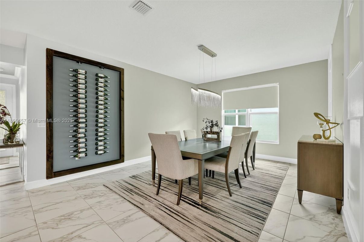 Chandelier, Dining room, Interior, Marble, Pendant Lights, Wine Storage
