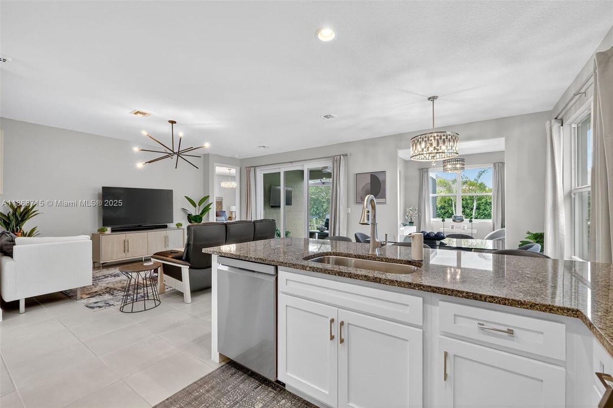 Dining room, Interior, Kitchen, Living room, Pendant Lights, Recessed Lighting