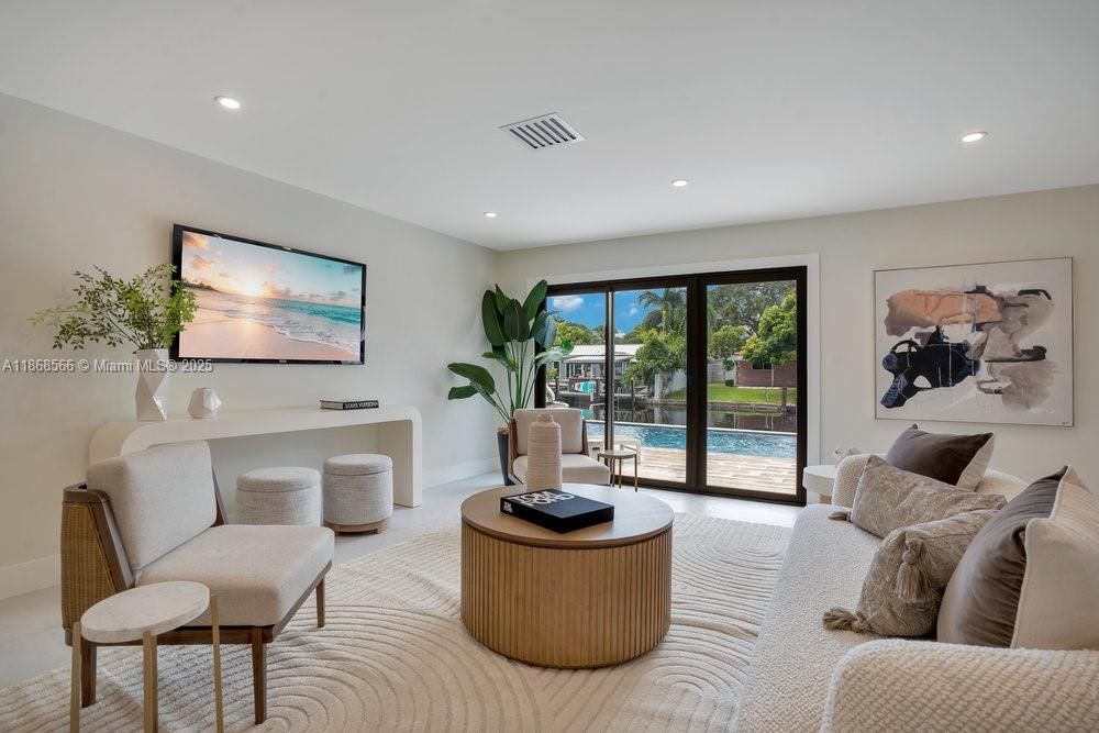 Interior, Living room, Recessed Lighting