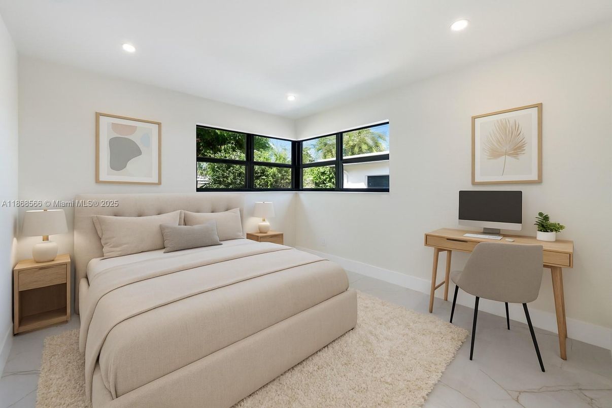 Bedroom, Home Office, Interior, Recessed Lighting