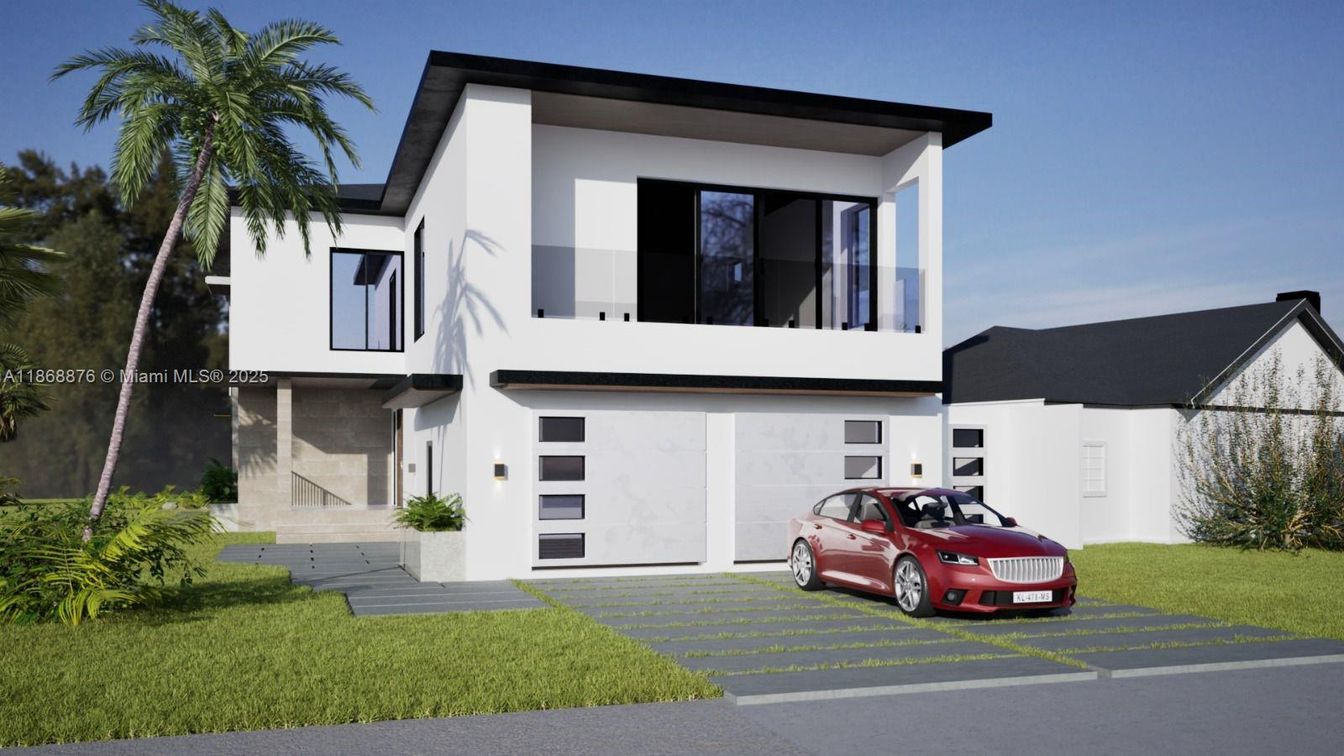 Attached, Exterior, Facade, Modern