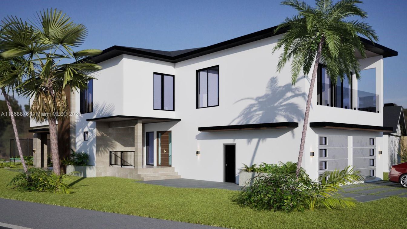 Attached, Backyard, Exterior, Facade, Modern