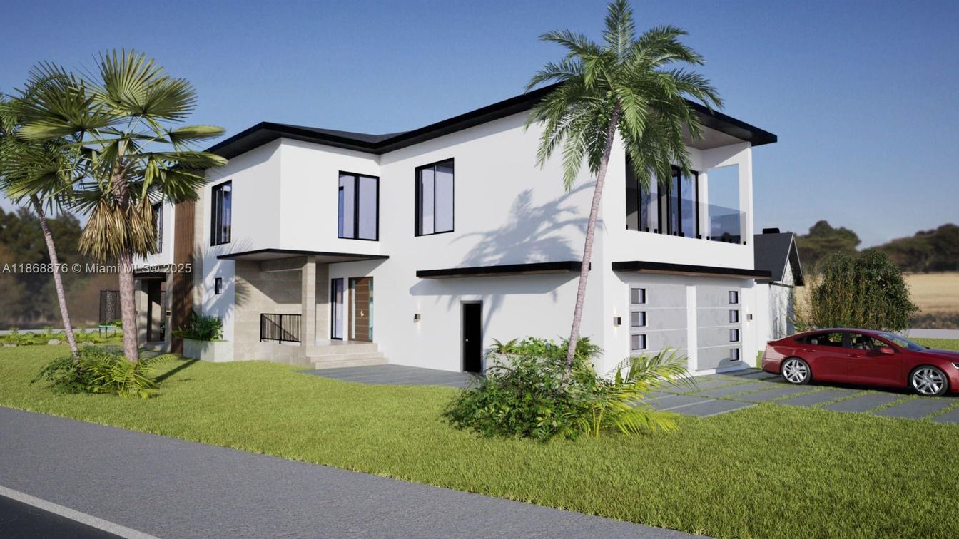 Attached, Exterior, Facade, Modern