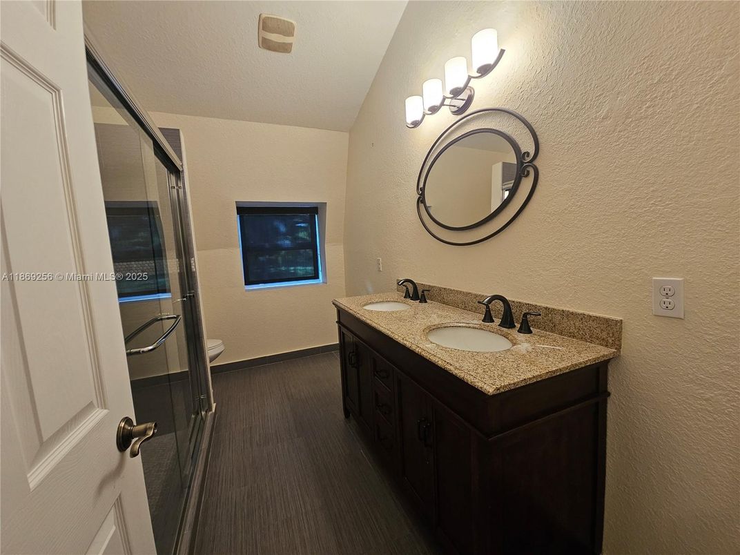 Bathroom, Dual Sink Vanities, Glass Shower, Interior