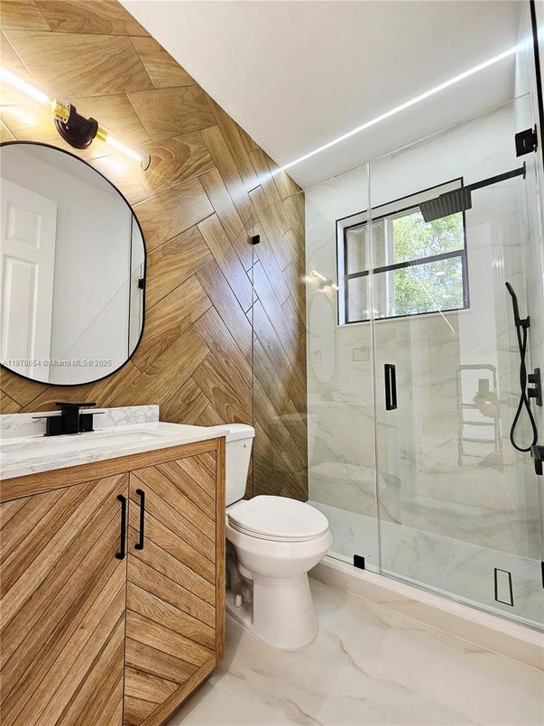Bathroom, Glass Shower, Interior, Marble, Marble Walls