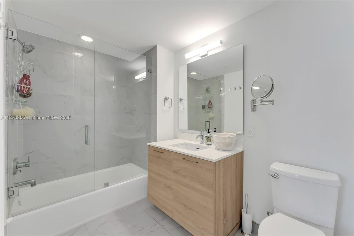 Bathroom, Glass Shower, Interior, Marble, Marble Walls, Recessed Lighting