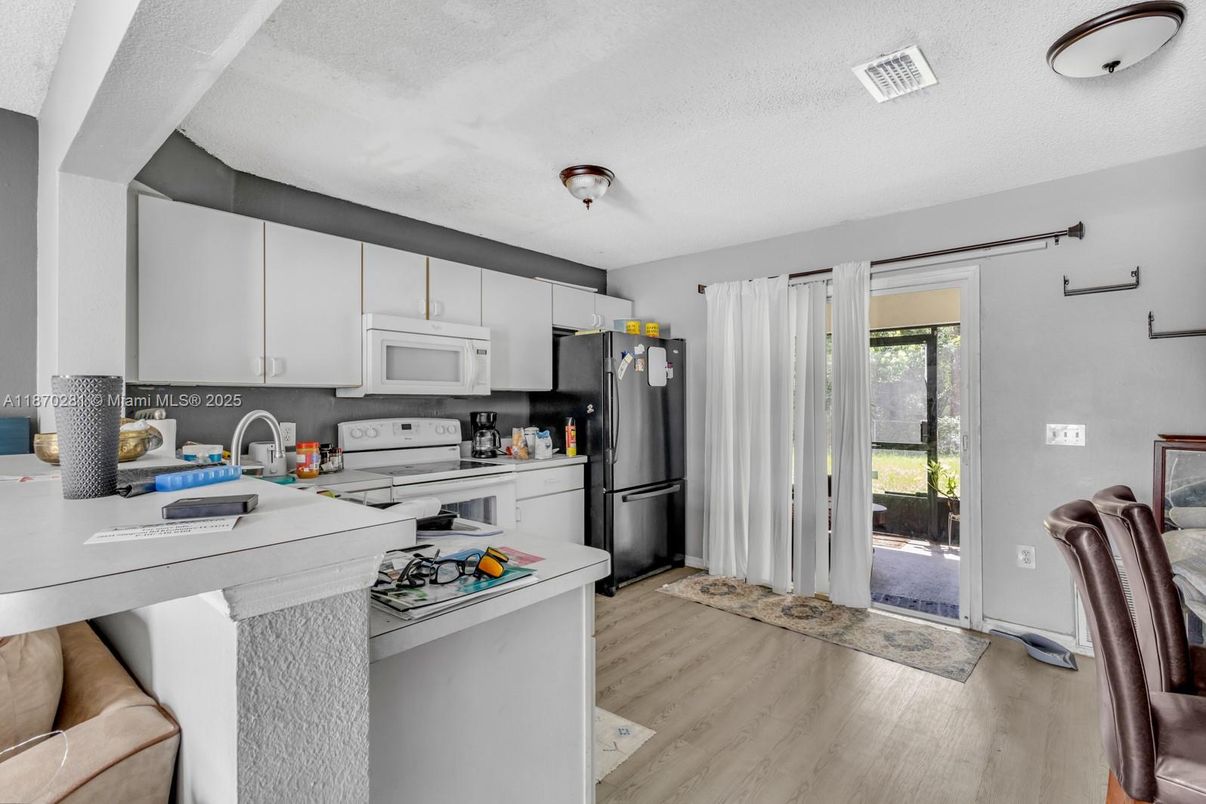 Interior, Kitchen, Wood Texture Flooring