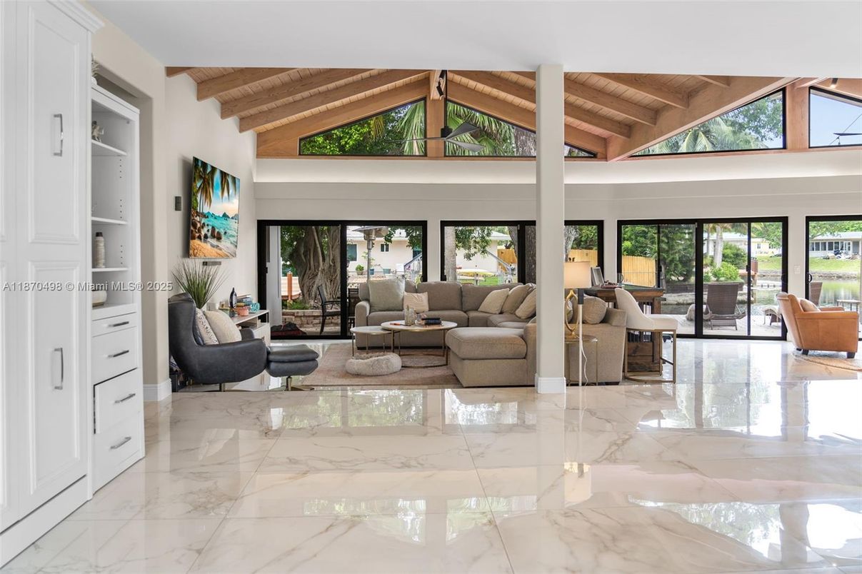 Interior, Living room, Marble, Wooden Beams, Wooden Ceilings