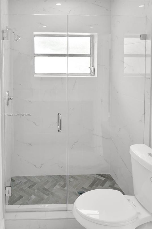 Bathroom, Glass Shower, Interior, Marble Walls