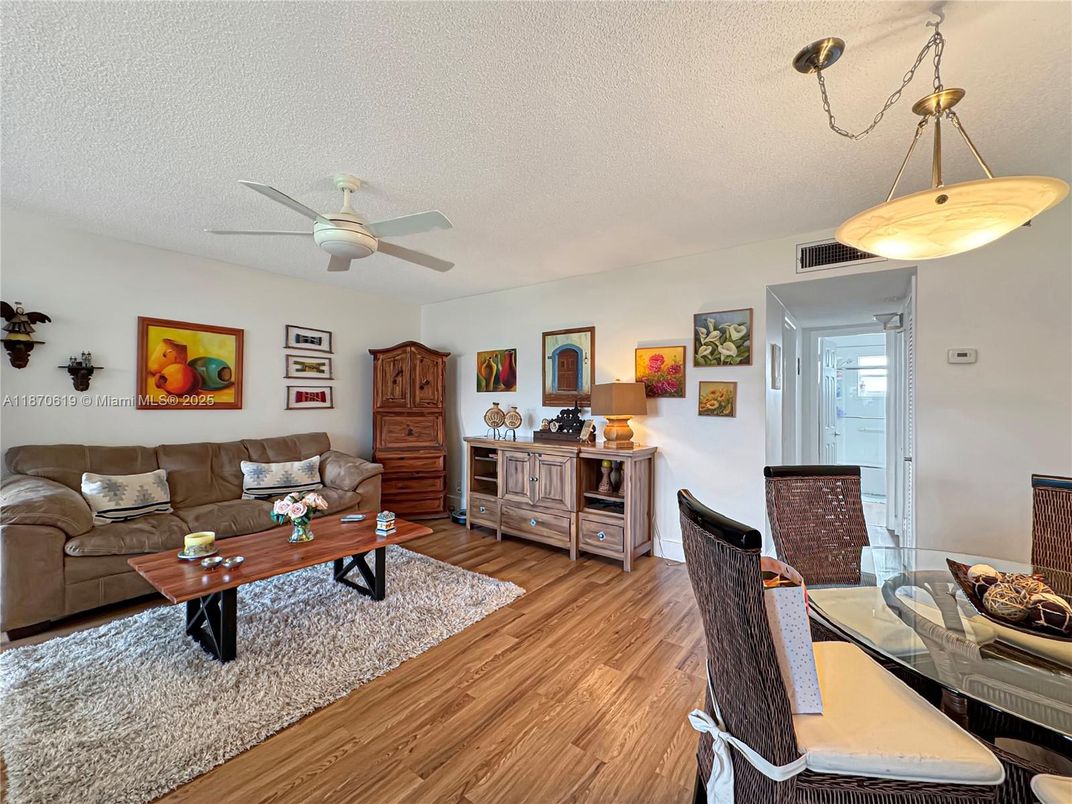 Dining room, Interior, Living room, Pendant Lights, Wood Texture Flooring