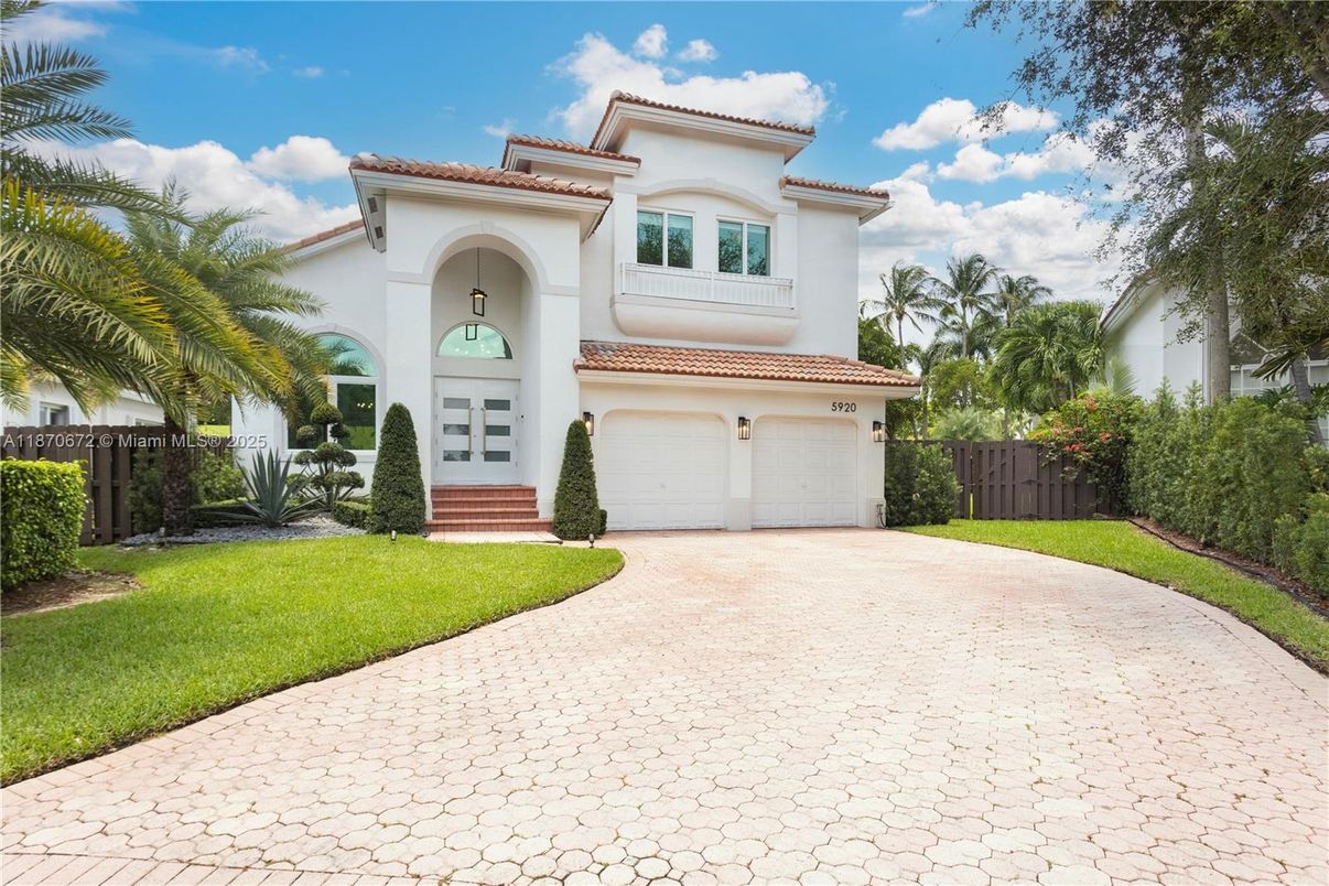 Attached, Backyard, Exterior, Facade, Mediterranean