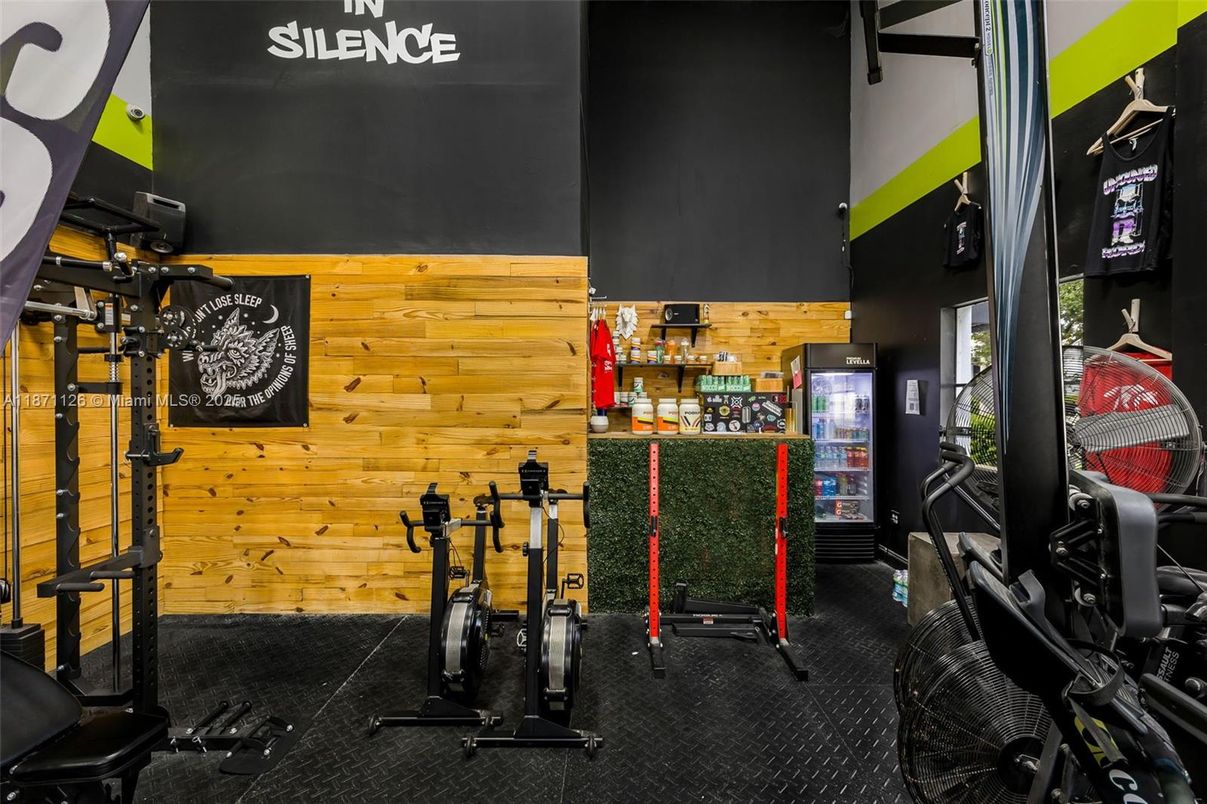 Fitness Equipment, Interior, Wooden Walls
