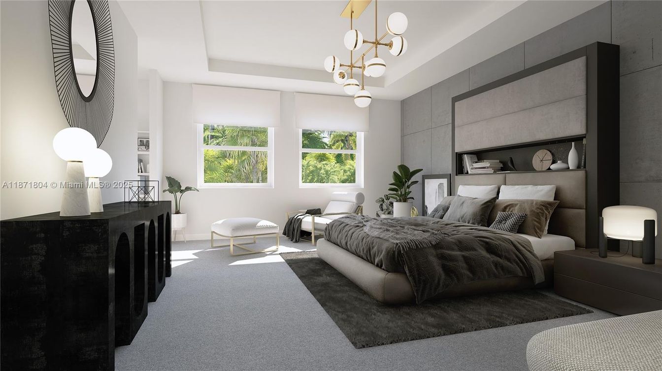 Bedroom, Interior, Pendant Lights