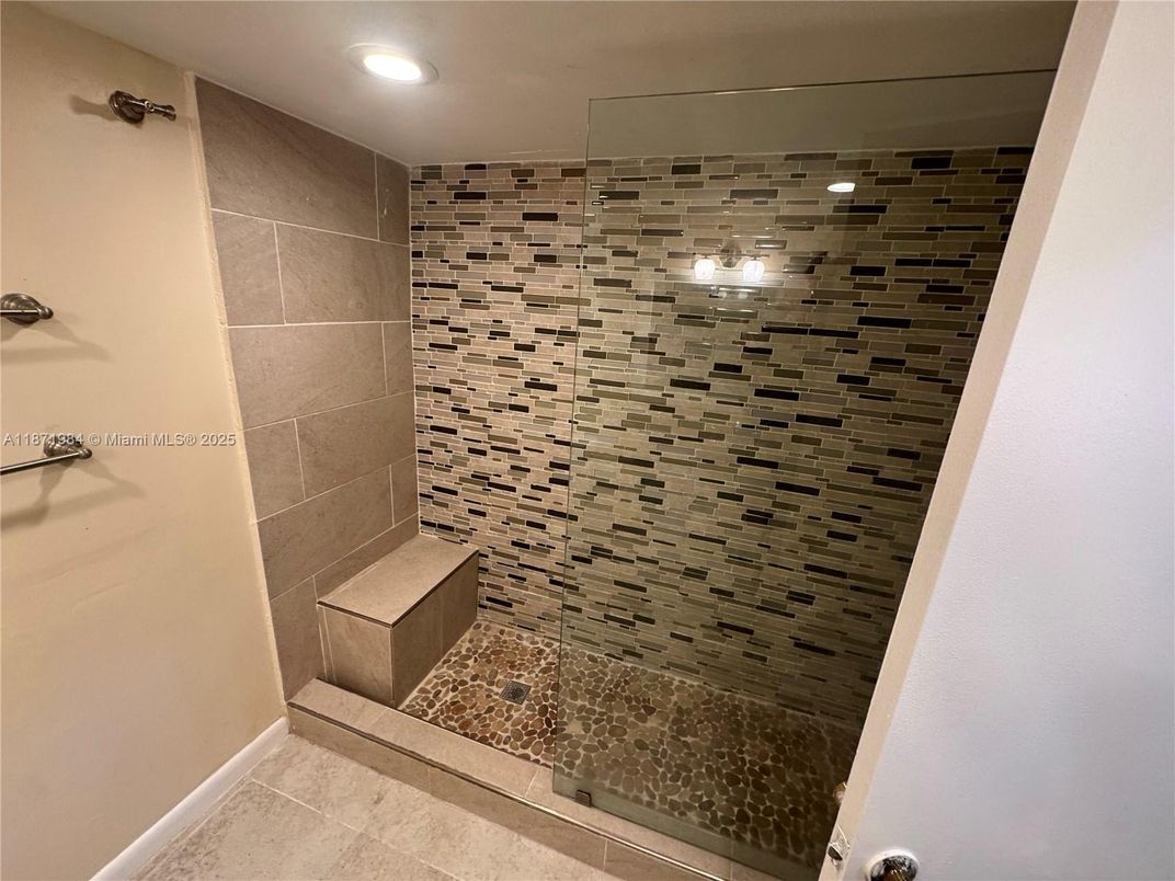 Bathroom, Glass Shower, Interior, Recessed Lighting, Wine Storage