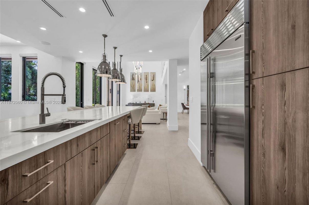 Interior, Kitchen, Pendant Lights, Recessed Lighting, Stainless Steel Appliances