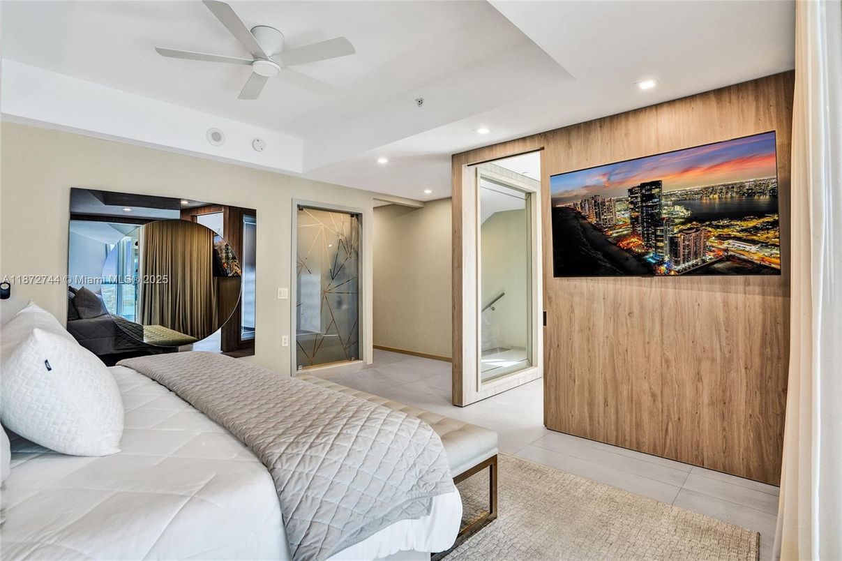 Bedroom, Interior, Recessed Lighting