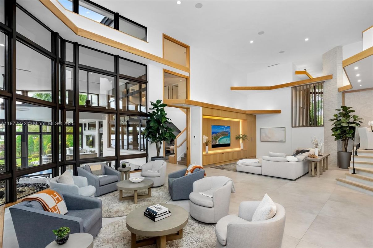 Interior, Living room, Recessed Lighting