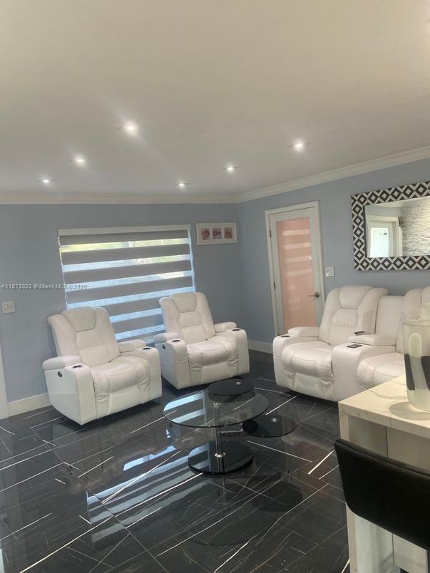 Interior, Living room, Recessed Lighting