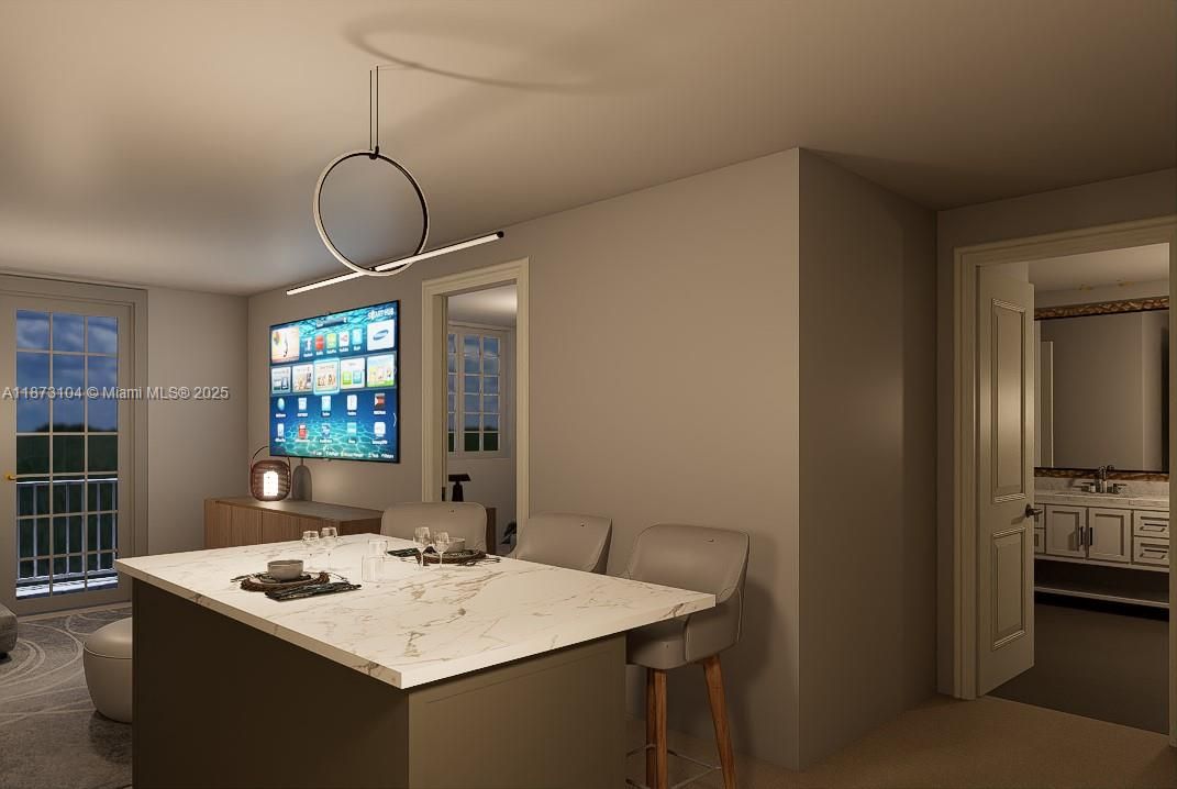 Dining room, Interior, Pendant Lights