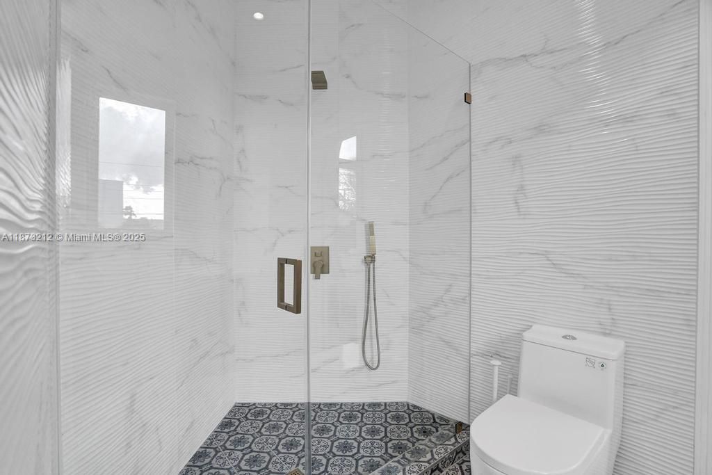 Bathroom, Glass Shower, Interior, Marble Walls
