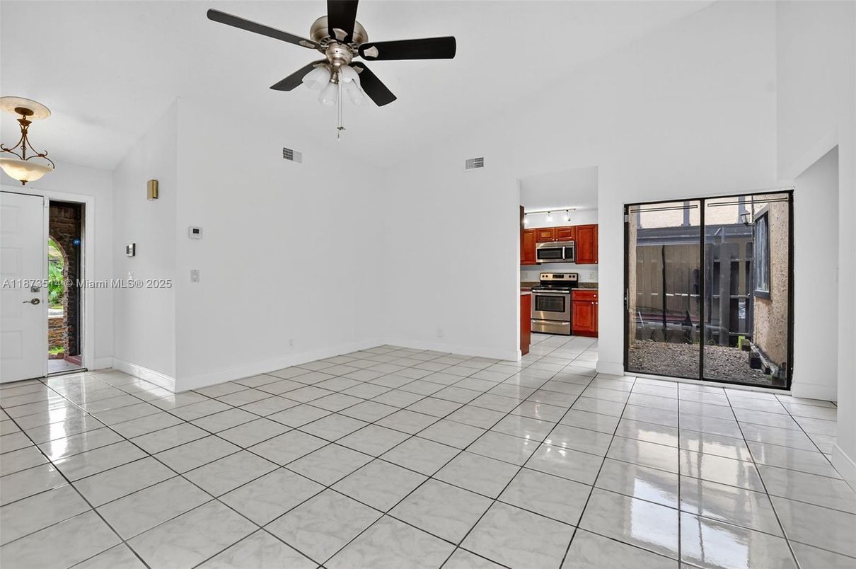 Empty room, Interior, Kitchen, Stainless Steel Appliances