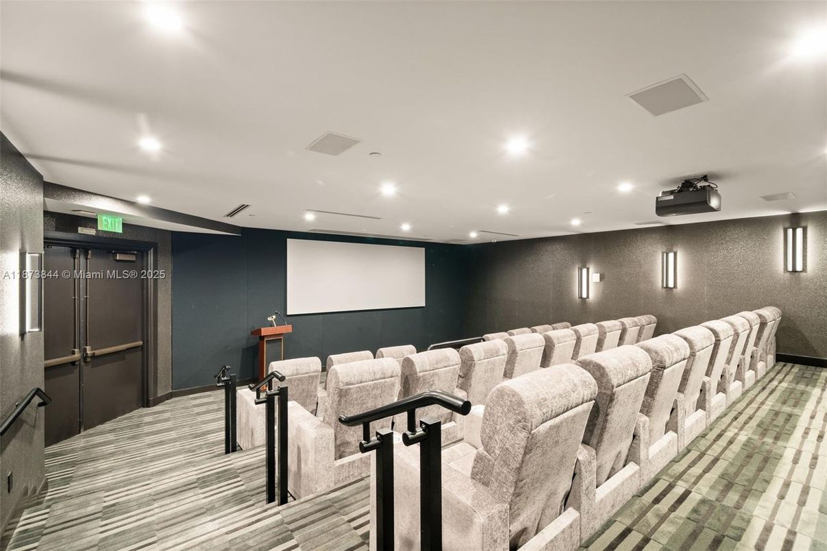 Home Theatre Room, Interior, Projection Screen, Recessed Lighting, Theatre Room