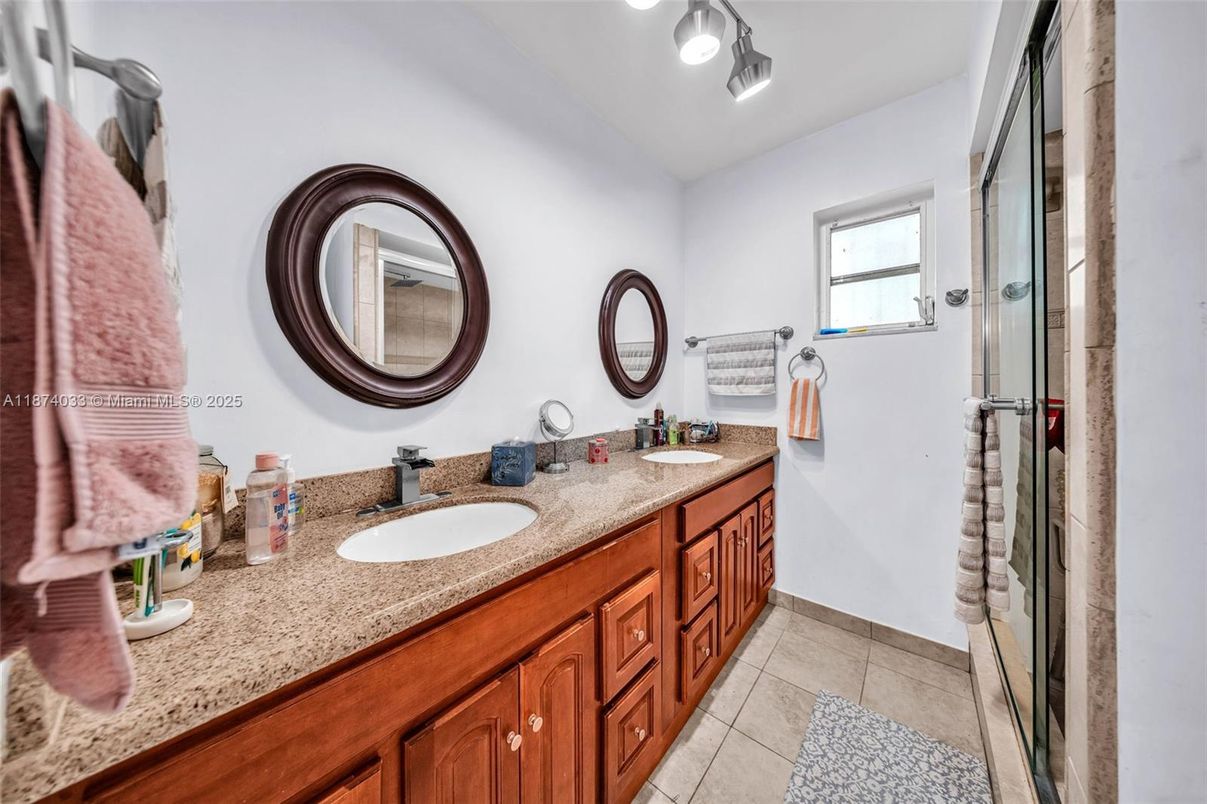 Bathroom, Dual Sink Vanities, Glass Shower, Interior
