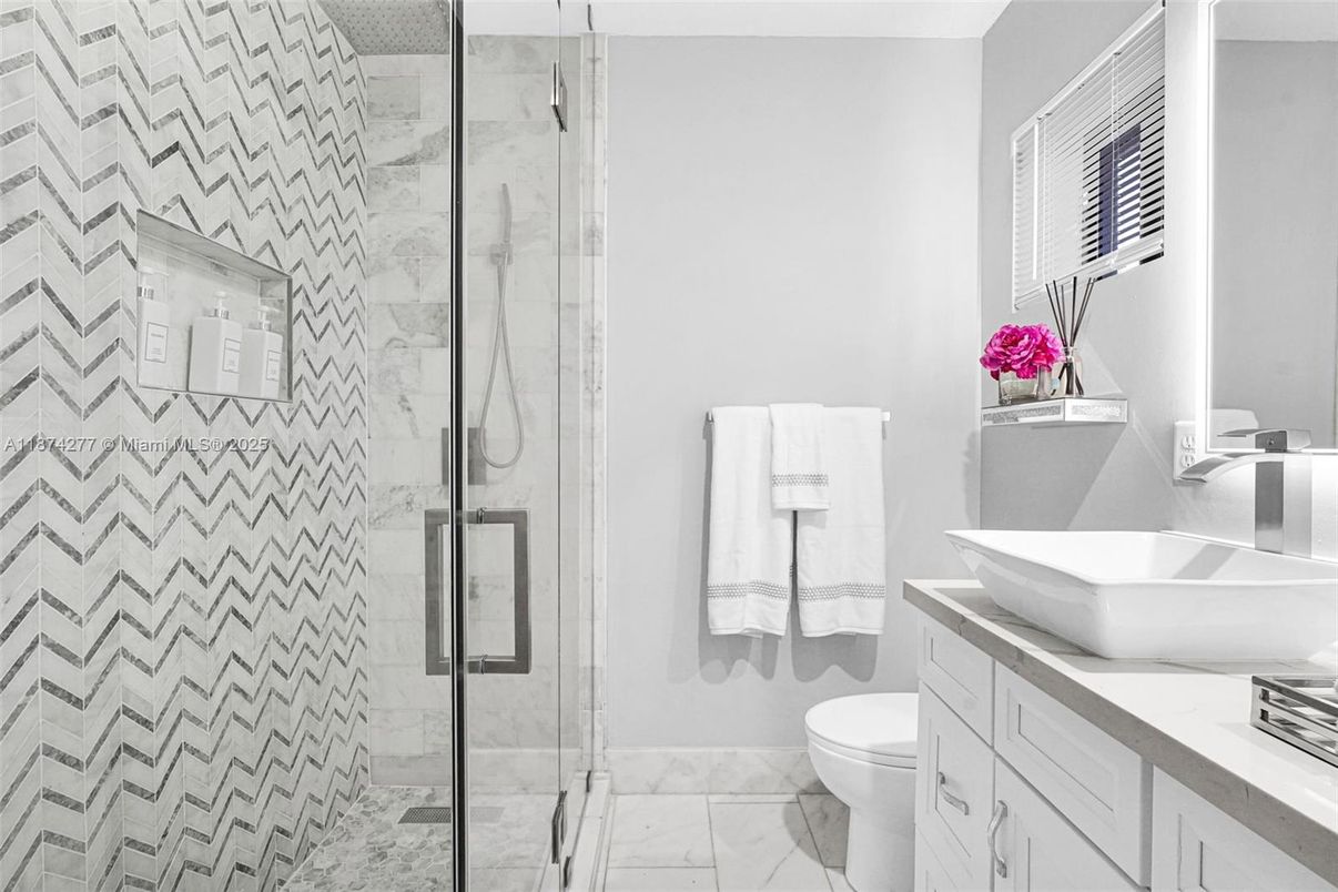 Bathroom, Glass Shower, Interior, Marble