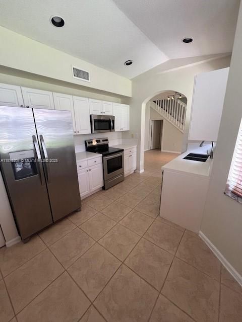 Interior, Kitchen, Recessed Lighting, Stainless Steel Appliances, Washer