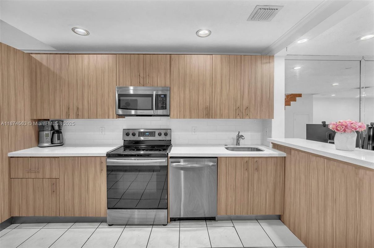 Interior, Kitchen, Recessed Lighting, Stainless Steel Appliances