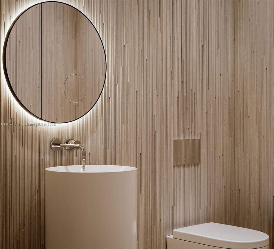 Bathroom, Interior, Wooden Walls