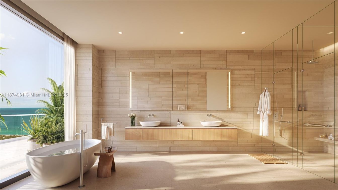 Bathroom, Dual Sink Vanities, Free Standing Baths, Glass Shower, Interior, Recessed Lighting, Water