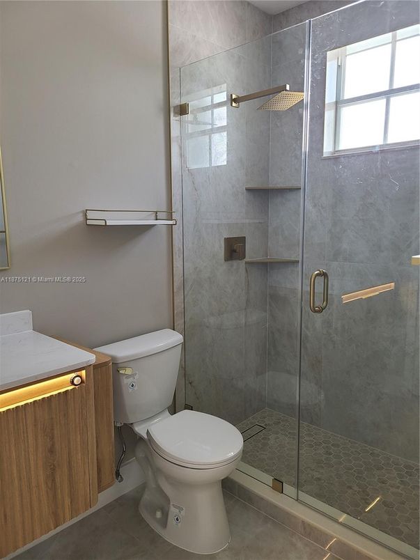 Bathroom, Glass Shower, Interior, Marble Walls