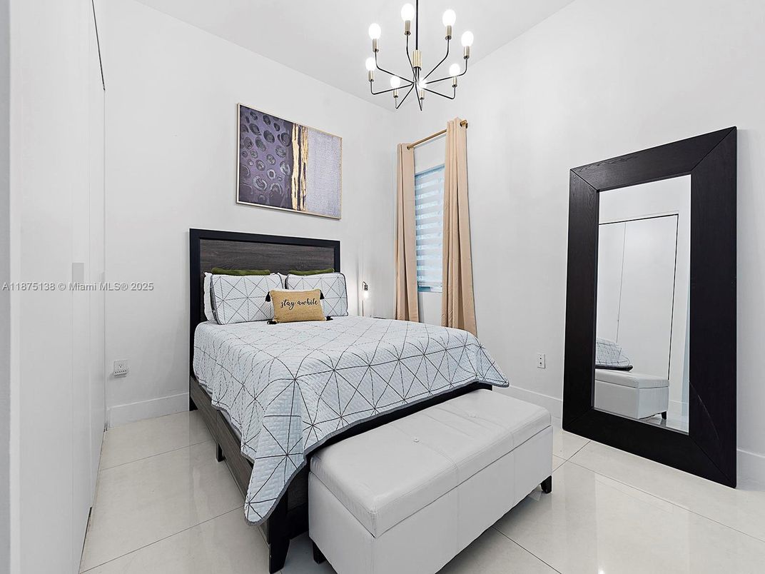 Bedroom, Chandelier, Interior