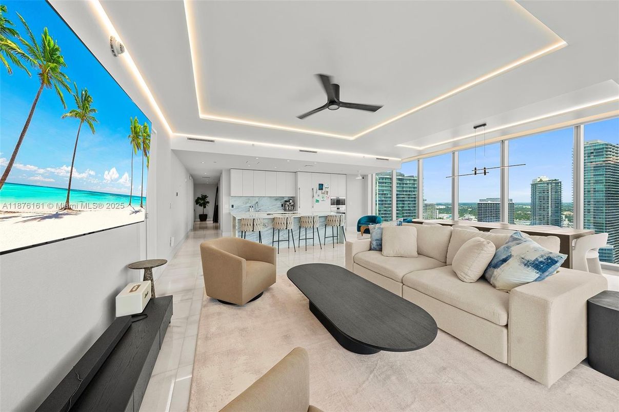 Interior, Kitchen, Living room, Pendant Lights, Recessed Lighting, Water