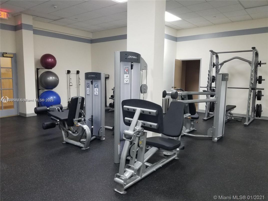 Fitness Equipment, Gym, Interior, Recessed Lighting