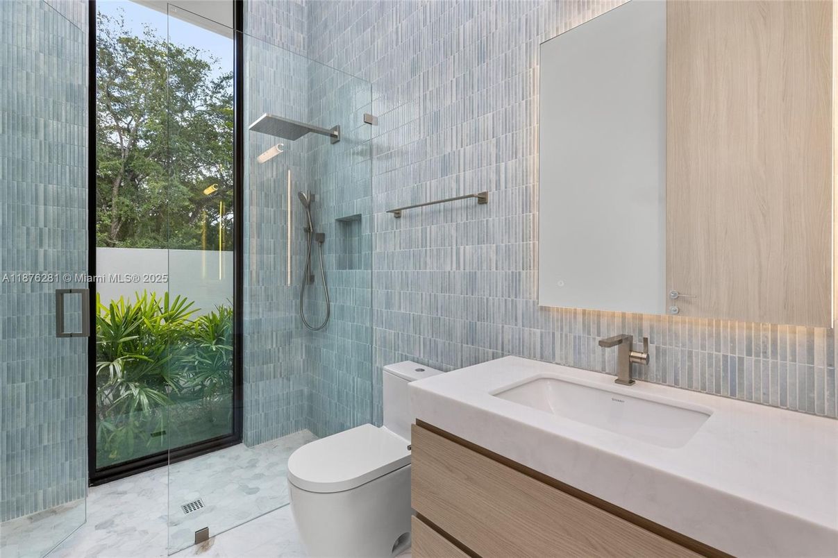 Bathroom, Glass Shower, Interior, Marble