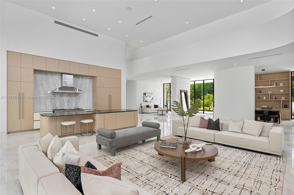 Dining room, Interior, Kitchen, Living room, Recessed Lighting, Stainless Steel Appliances
