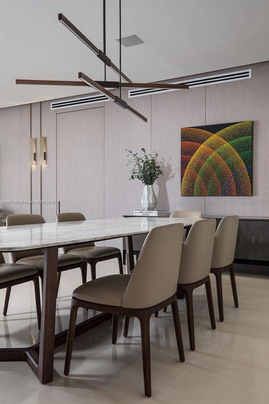 Dining room, Interior, Pendant Lights