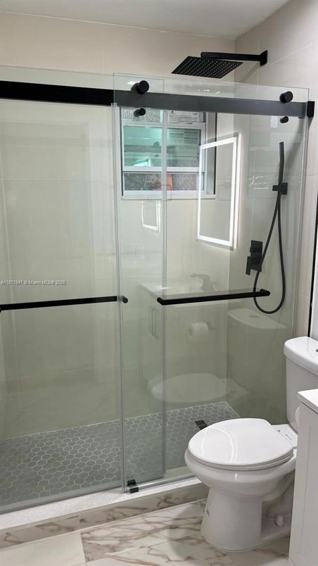 Bathroom, Glass Shower, Interior, Marble