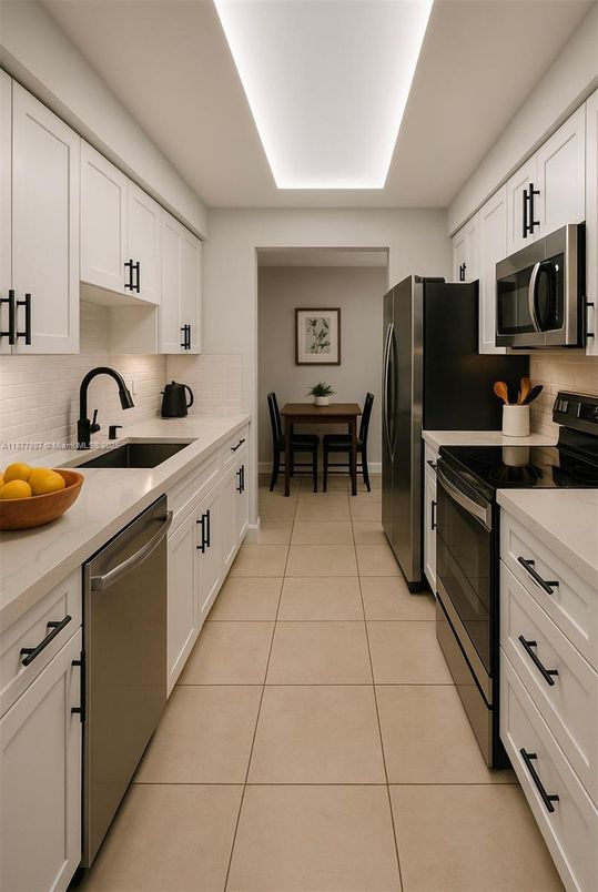 Dining room, Interior, Kitchen, Stainless Steel Appliances