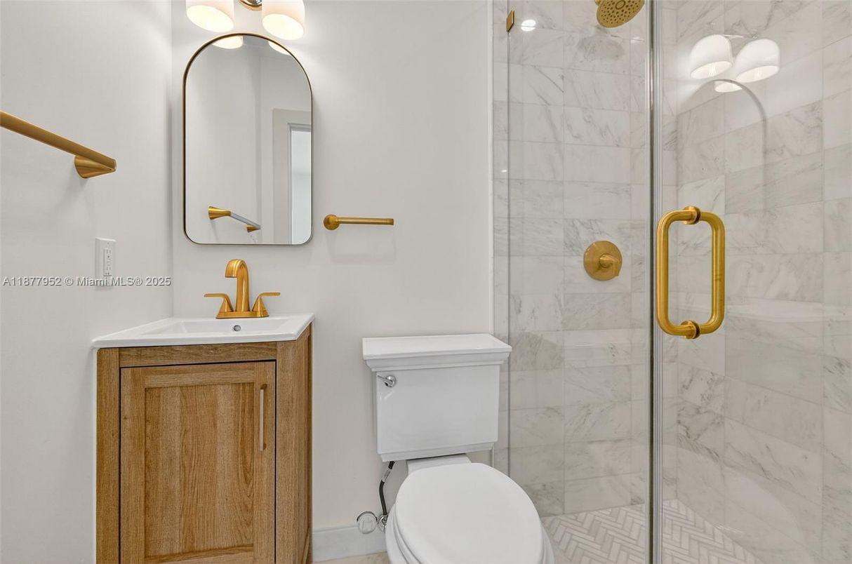 Bathroom, Glass Shower, Interior, Marble Walls