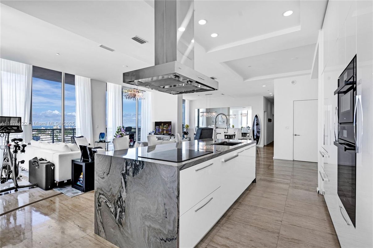 Interior, Kitchen, Pendant Lights, Recessed Lighting, Stainless Steel Appliances, Water