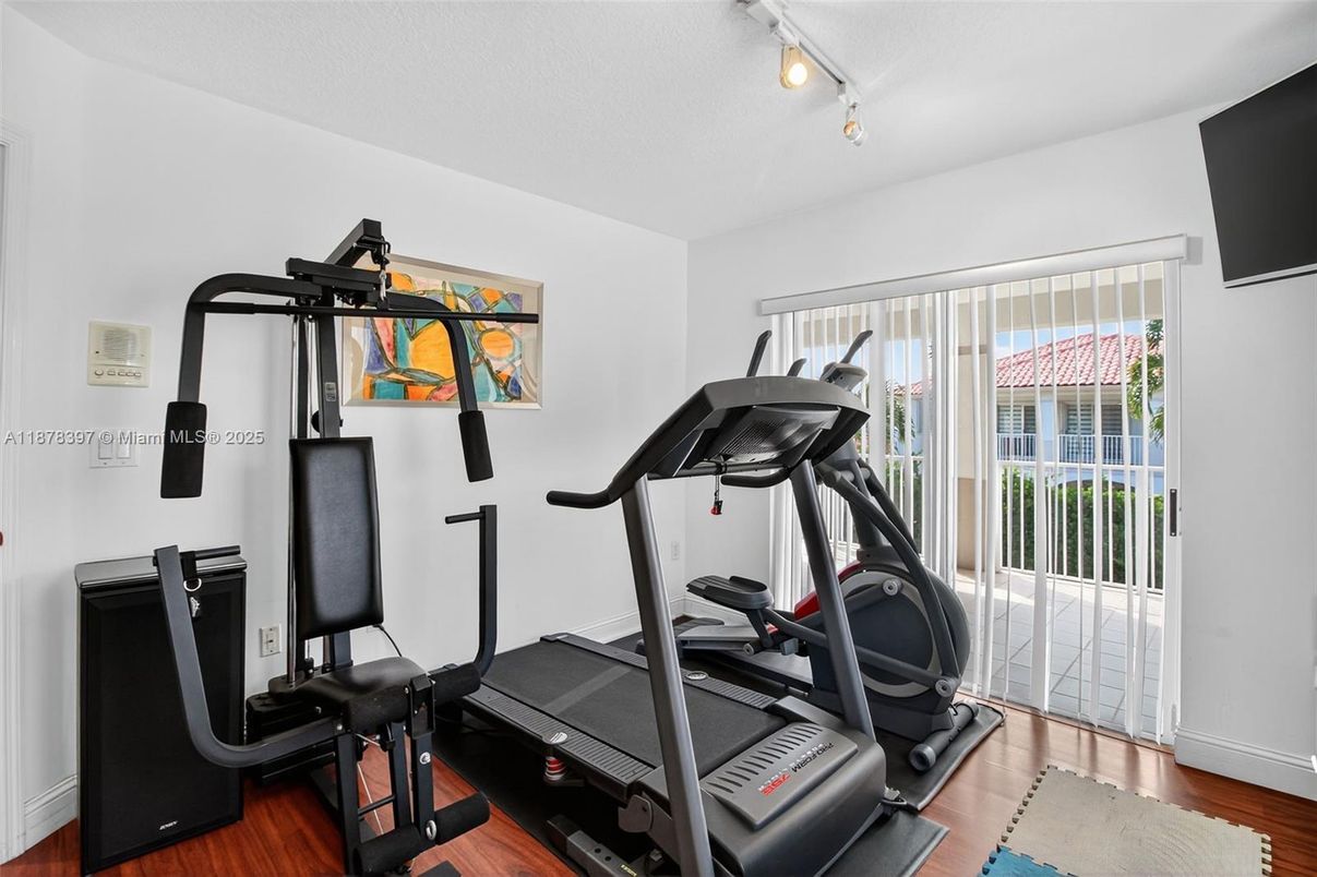 Fitness Equipment, Interior, Wood Texture Flooring