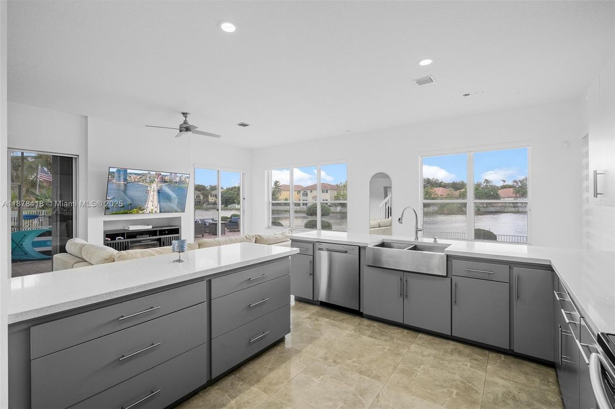 Interior, Kitchen, Recessed Lighting, Stainless Steel Appliances