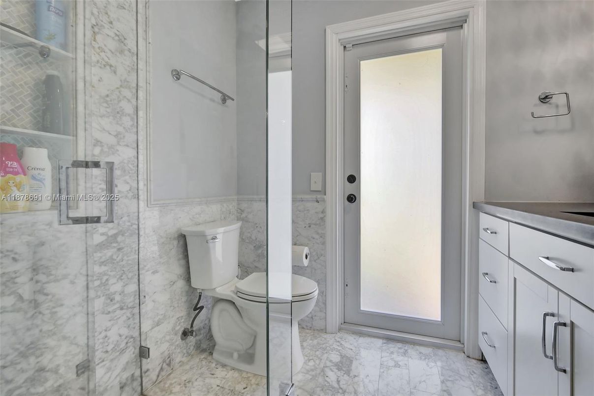 Bathroom, Glass Shower, Interior, Marble, Marble Walls