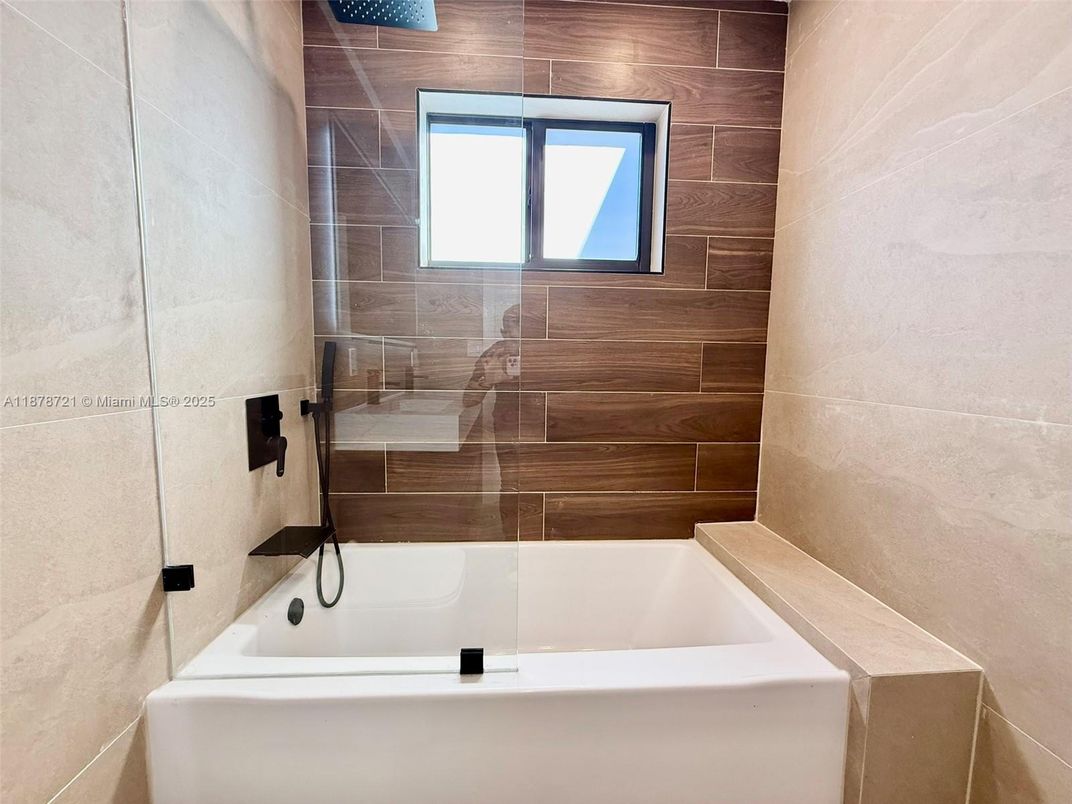 Bathroom, Glass Shower, Interior, Wooden Walls