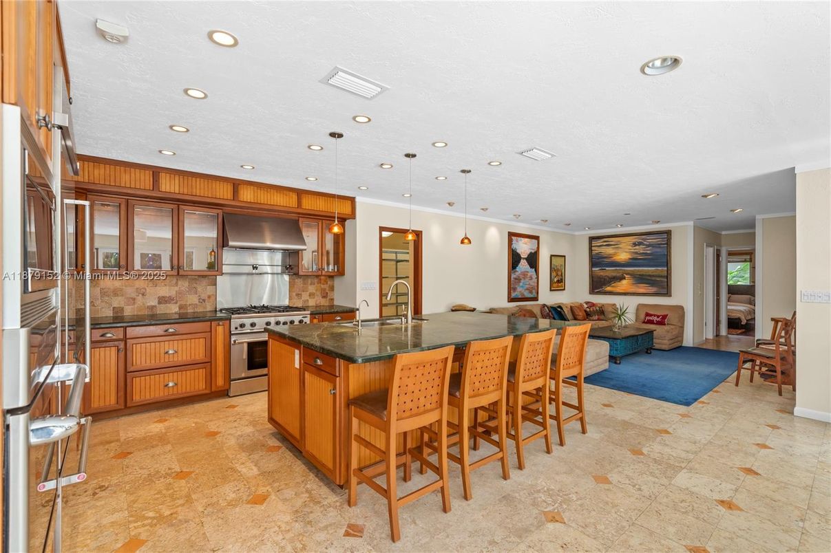 Interior, Kitchen, Pendant Lights, Recessed Lighting, Stainless Steel Appliances