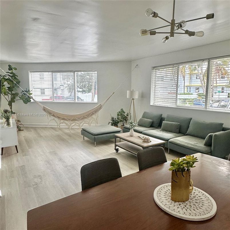 Dining room, Interior, Living room, Pendant Lights, Wood Texture Flooring